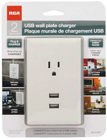 RCA WP2UWR USB Wall Plate